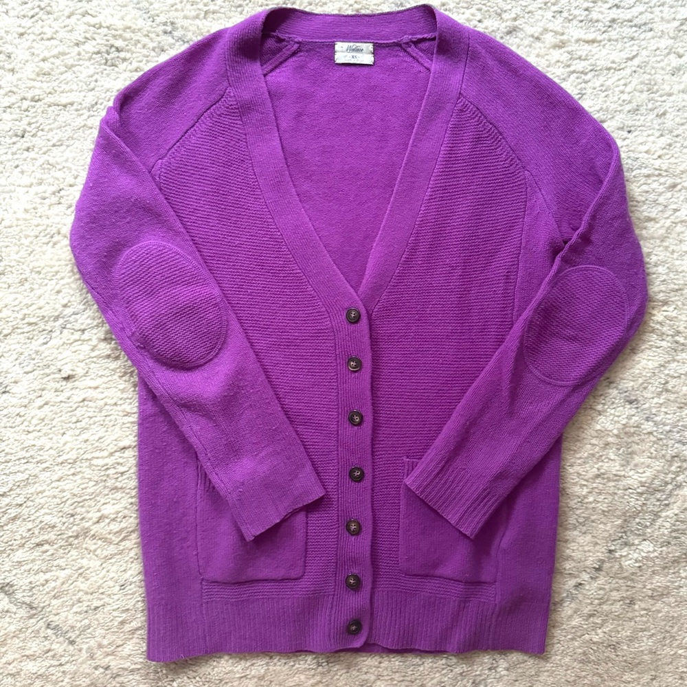 Madewell (Wallace) Fuchsia Textured Cardigan